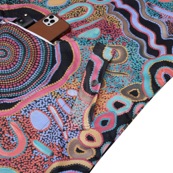 Camping Under The Moonlight Changing Towel Poncho