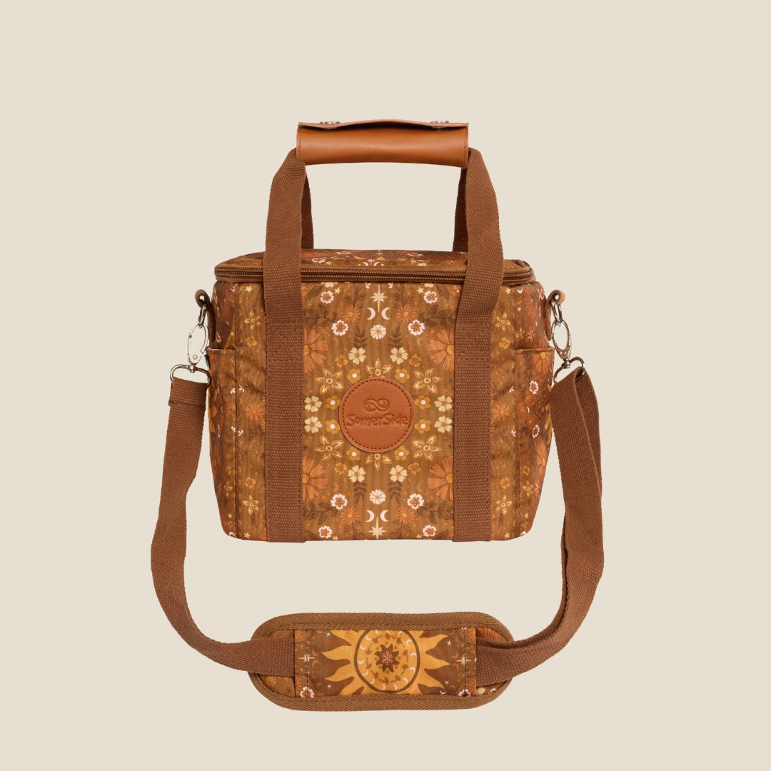 Boho Sun Brown Mini Cooler