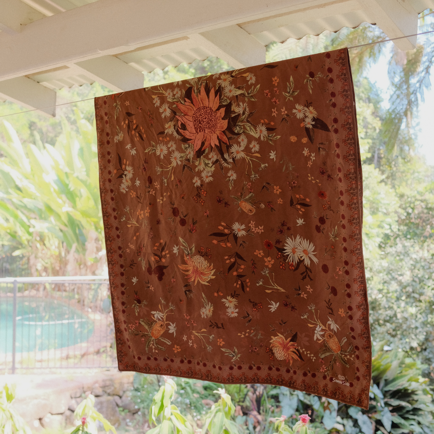 Native Australian floral quick dry towel