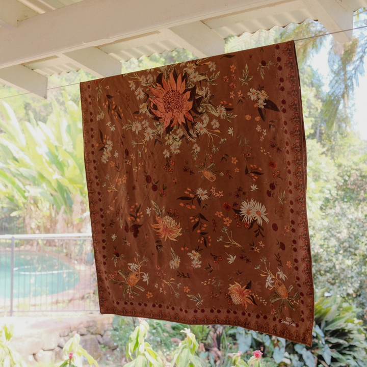 Native Australian floral quick dry towel