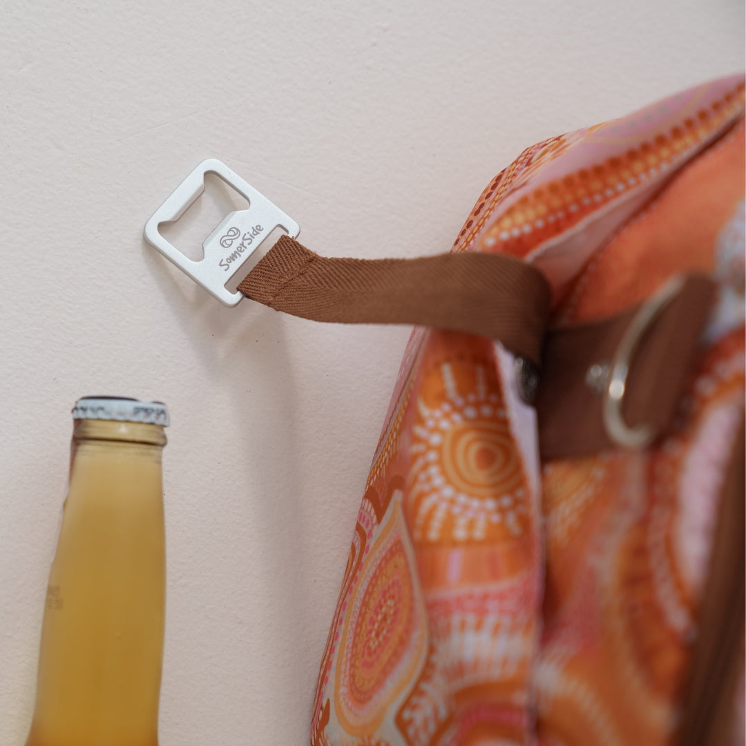 Beer opener bottle cooler bag
