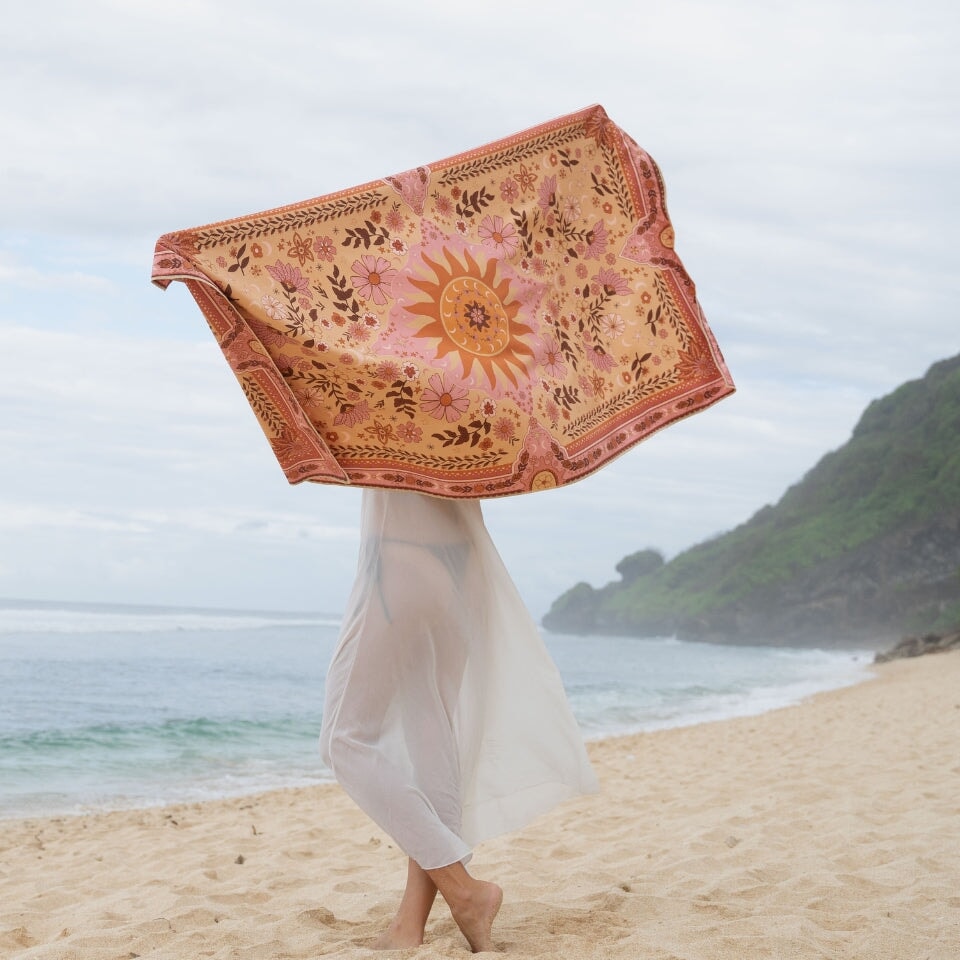 Boho Sun Beach Towel Beach Towels SomerSide 