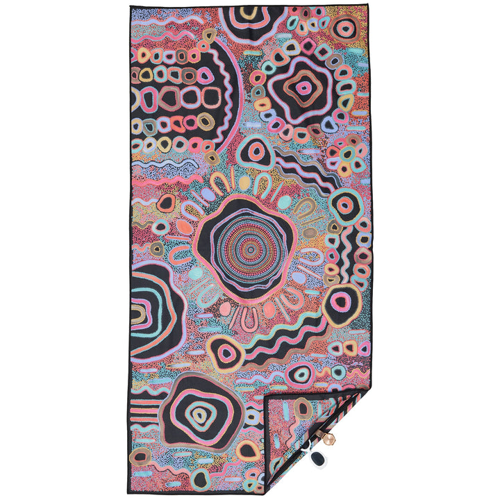 Camping Under The Moonlight Beach Towel Beach Towels SomerSide 