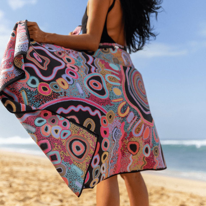 Camping Under The Moonlight Beach Towel Beach Towels SomerSide