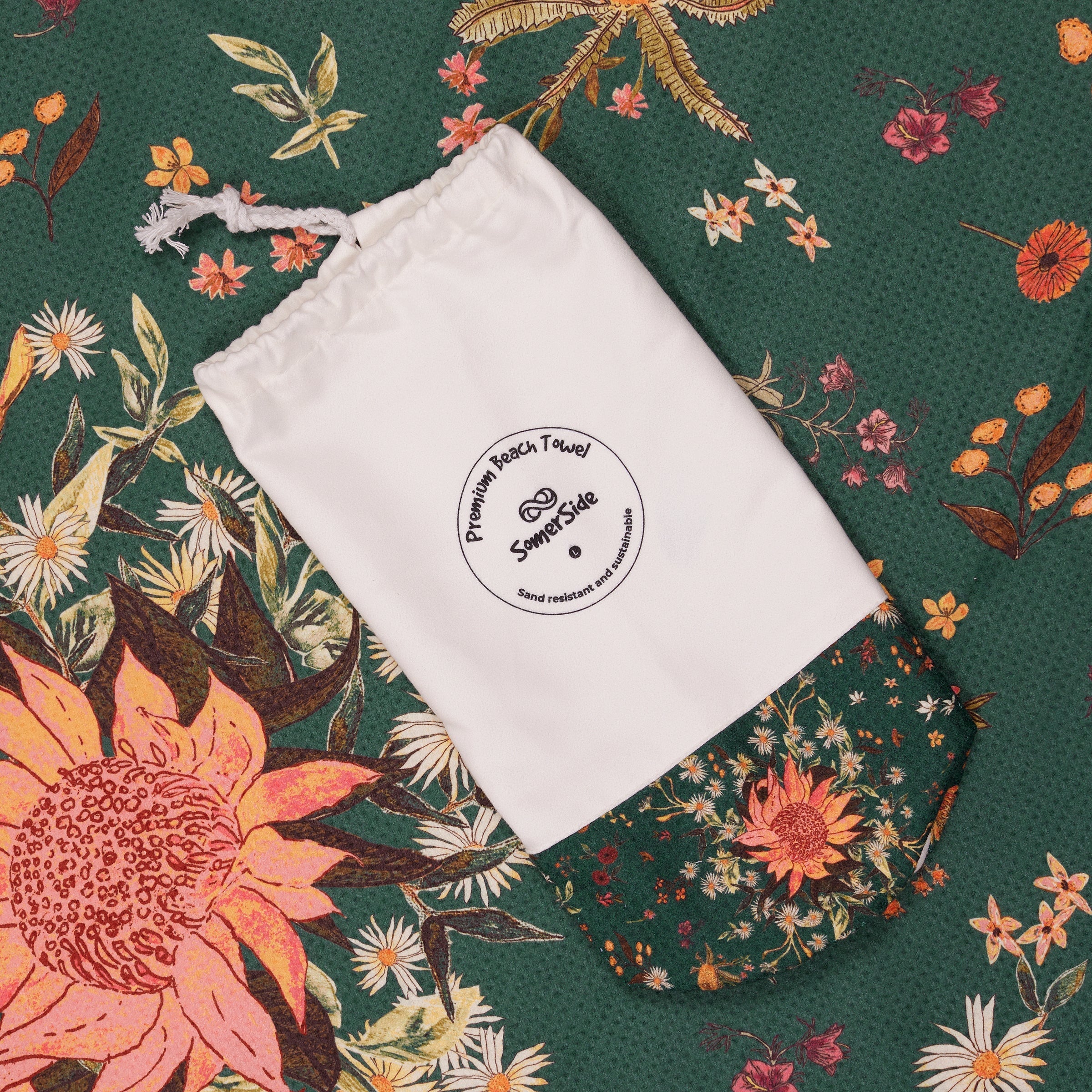 Native Botanical Premium Beach Towel Beach Towels SomerSide