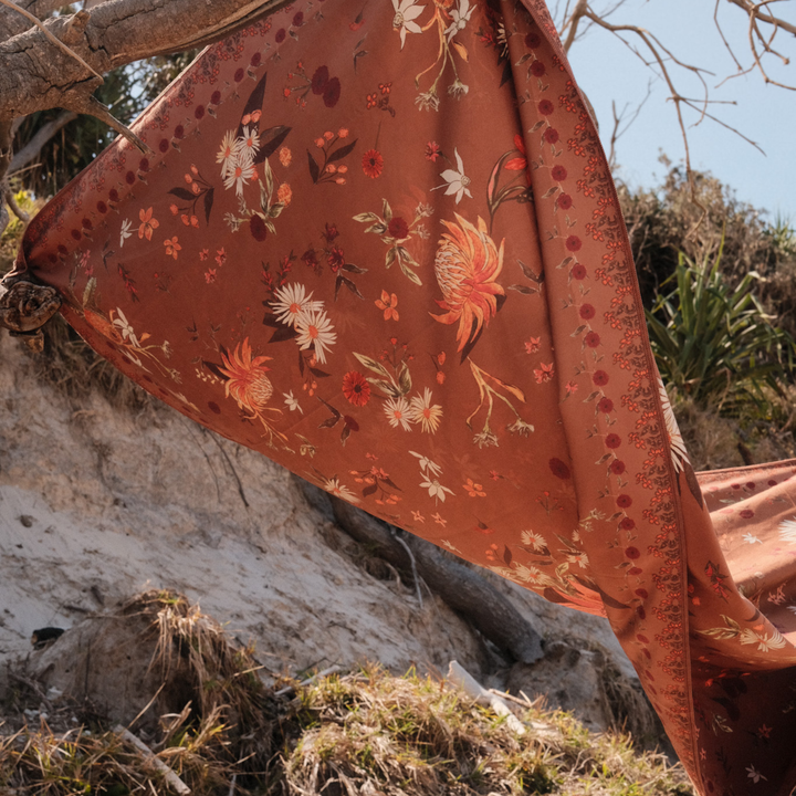 rustic earthy toned sustainable extra large towel