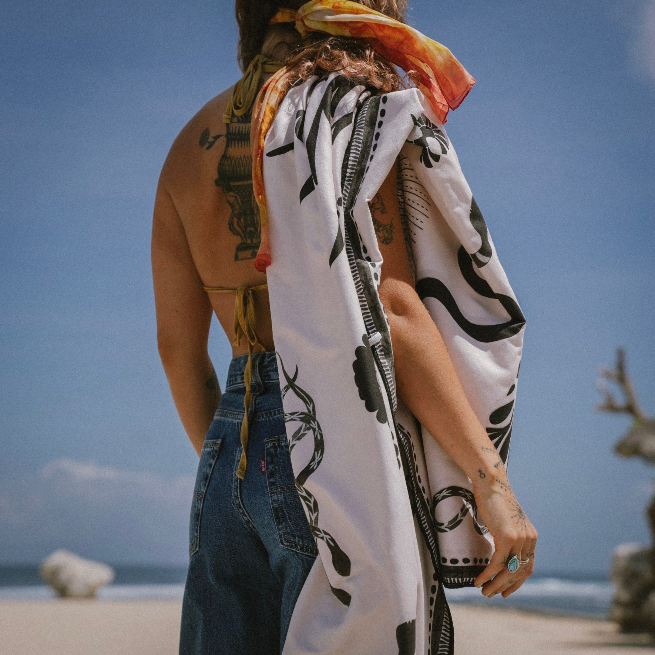 Tall Forbidden Palms - Sand Free Beach Towel