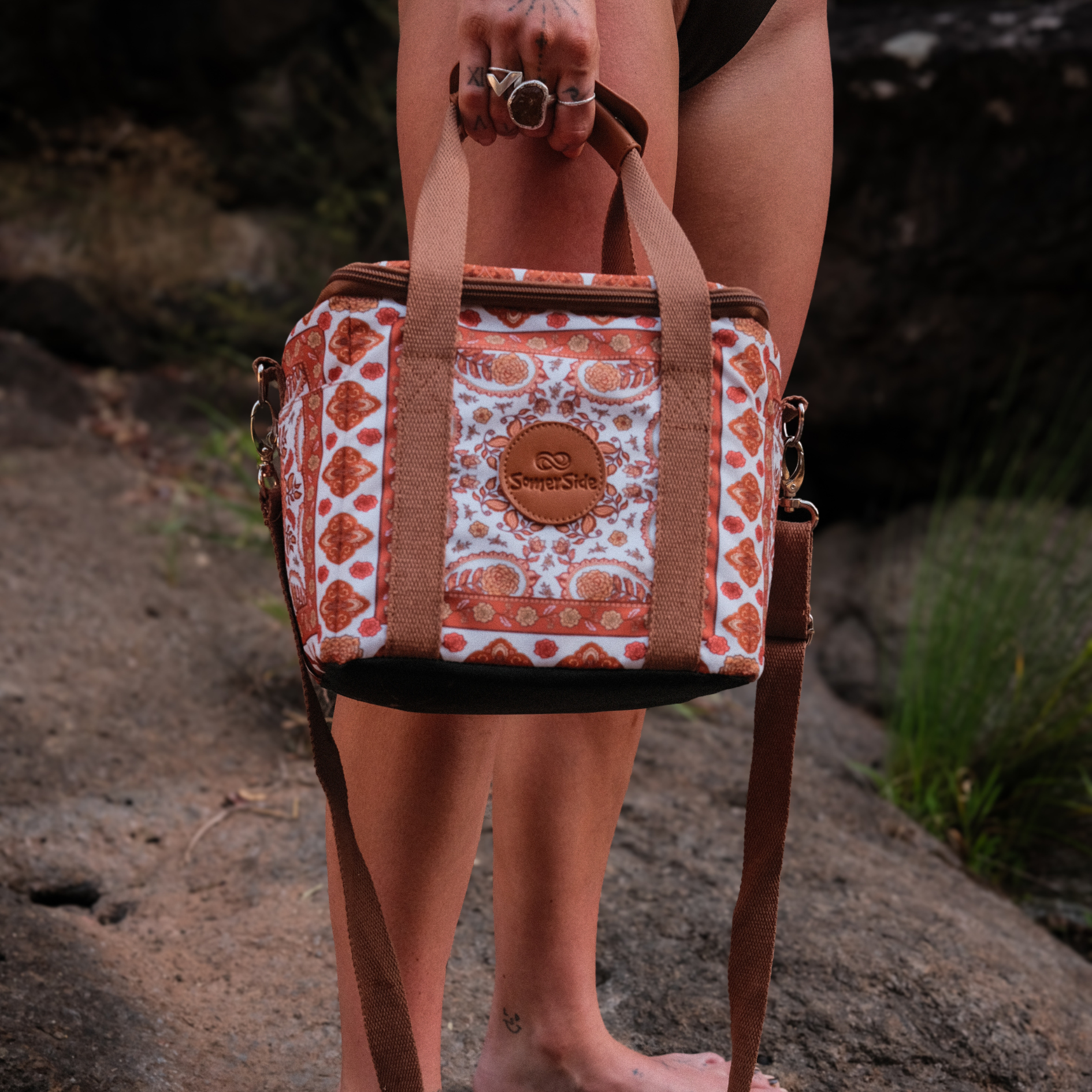 vintage paisley sustainable mini cooler