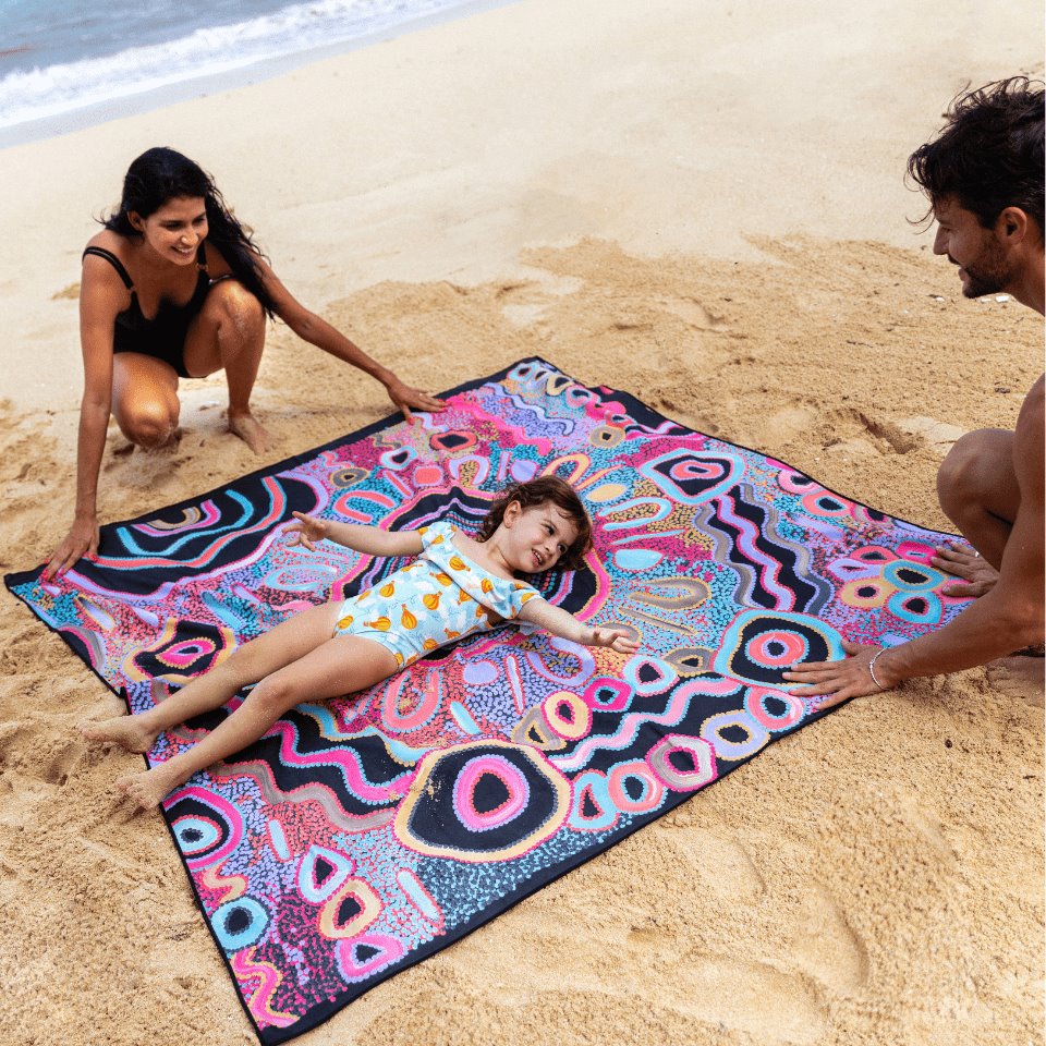 XL Camping Under The Moonlight Beach Towel Beach Towels SomerSide