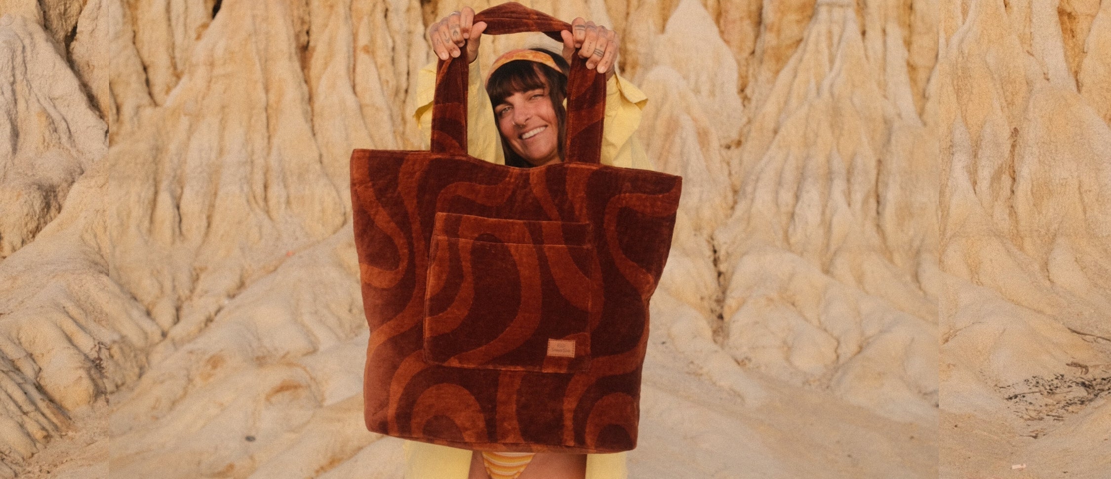 Terry Towelling Beach Bags