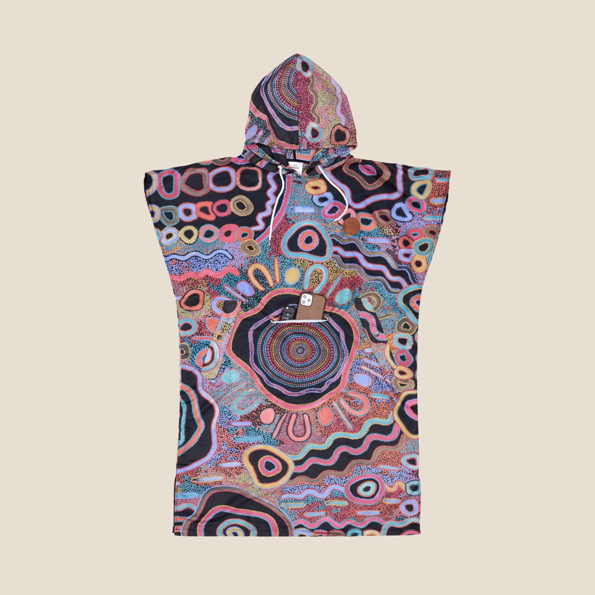 Camping Under The Moonlight Changing Towel Poncho