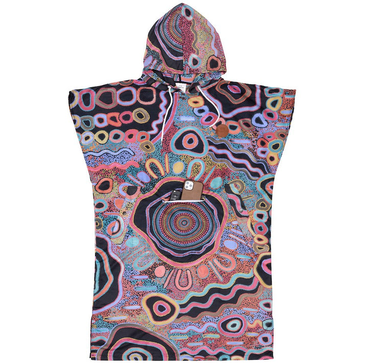 Camping Under The Moonlight Changing Towel Poncho