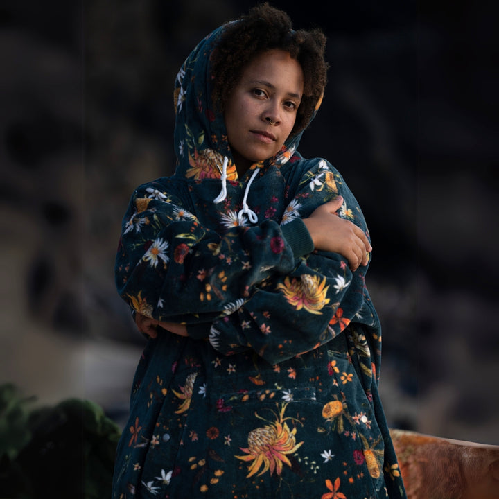 Native Botanical Changing Towel Poncho (Long Sleeve)
