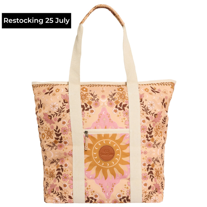Boho beach bag backpack floral