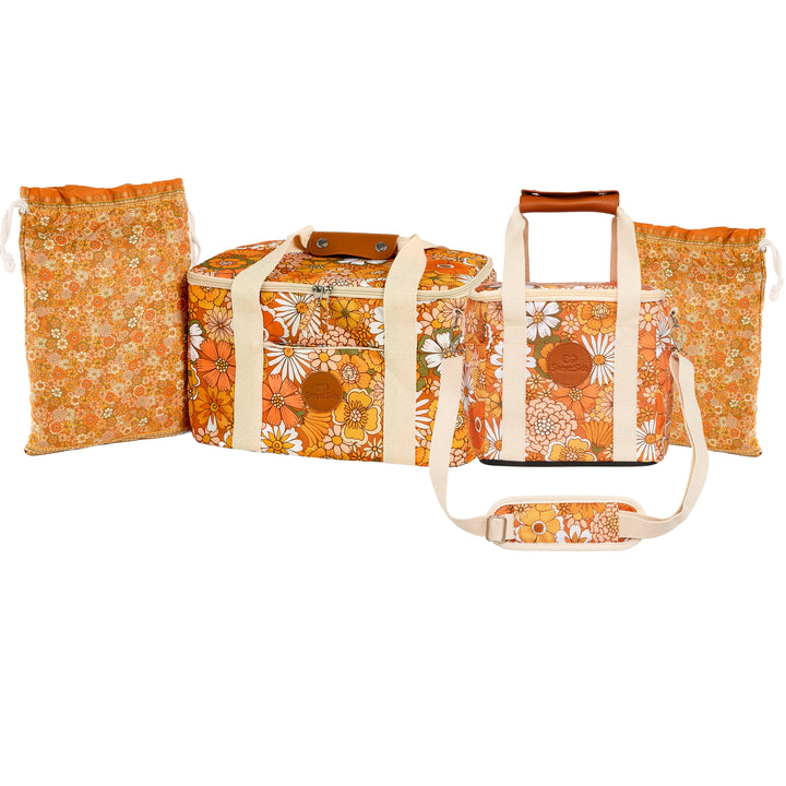 Golden hour vintage floral retro bags