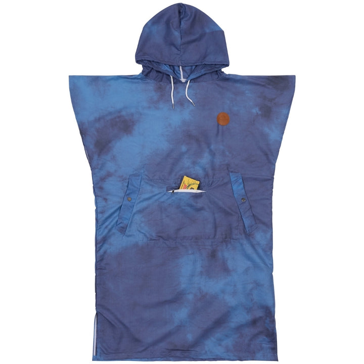Adult poncho blue surf and beach