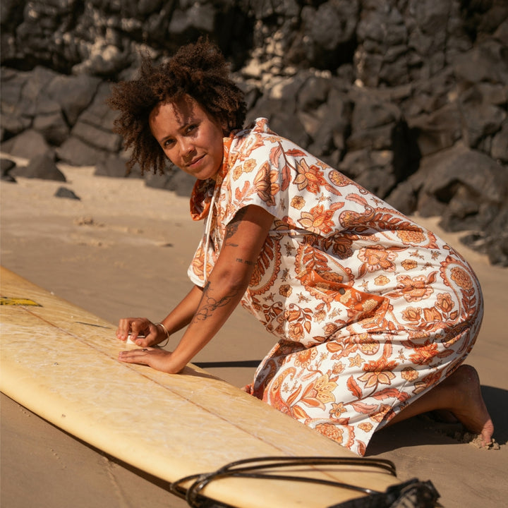 Marigold towel poncho