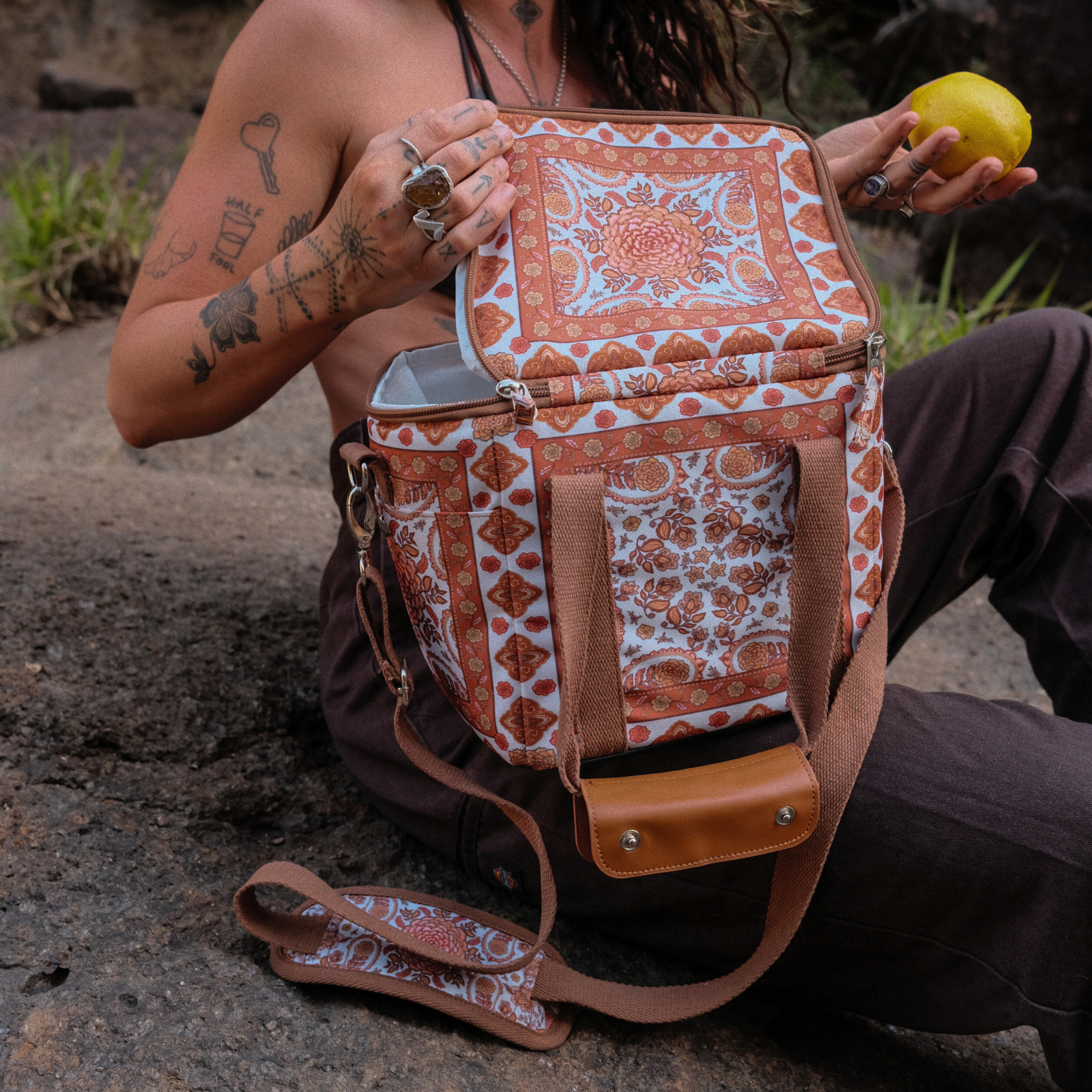 Marigold vibrant floral print