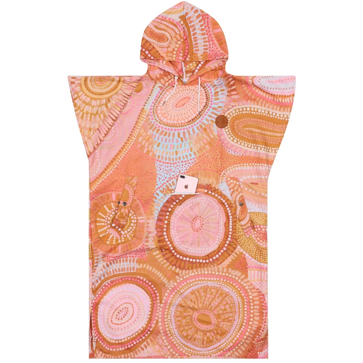 Changing poncho pink adult women