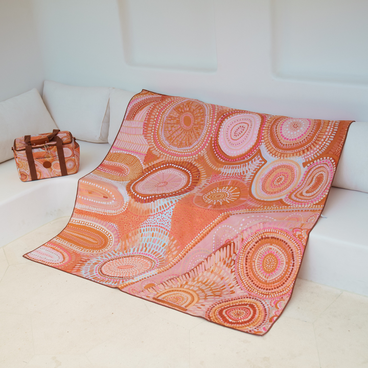 pink beach towel