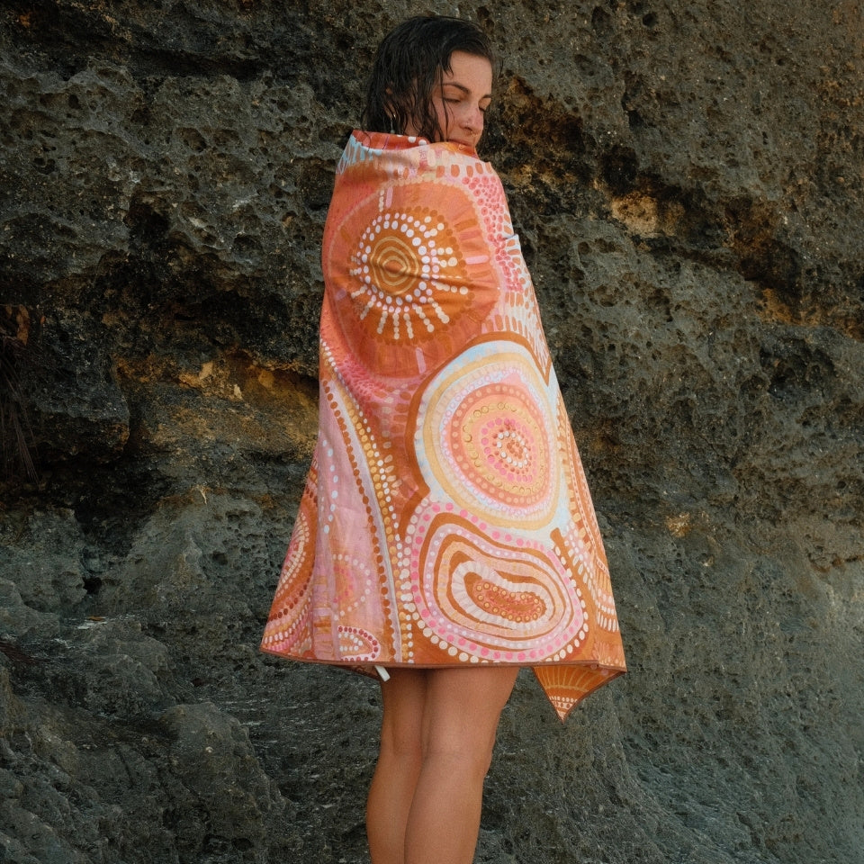 Holidays towel girl pretty