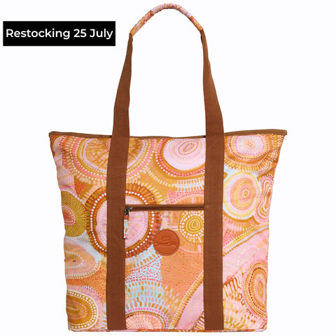 Indigenous design backpack tote beach
