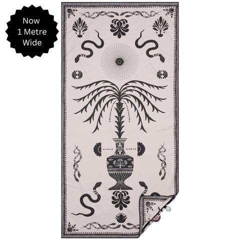 Palm snake beach towel tall