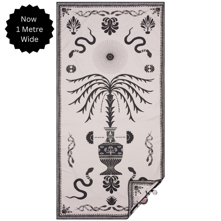 Palm snake beach towel tall