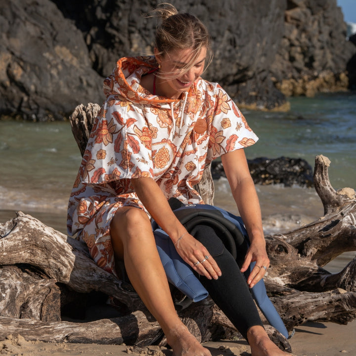 Vintage towel poncho