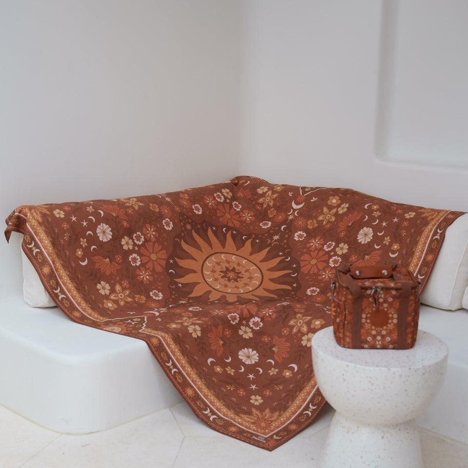 Sun beach towel for ocean swim