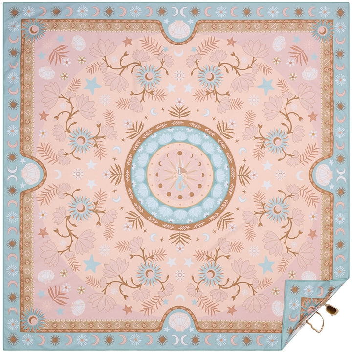 Pink beach towel colours ocean