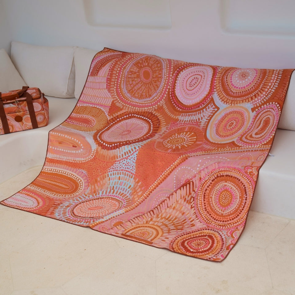 Beach towel fun and colourful