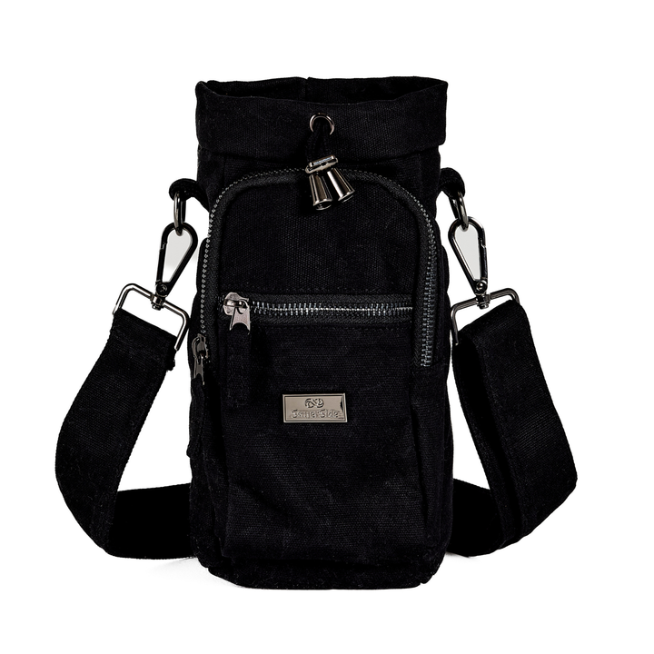 black-insulated-water-bottle-bag-waxed-canvas