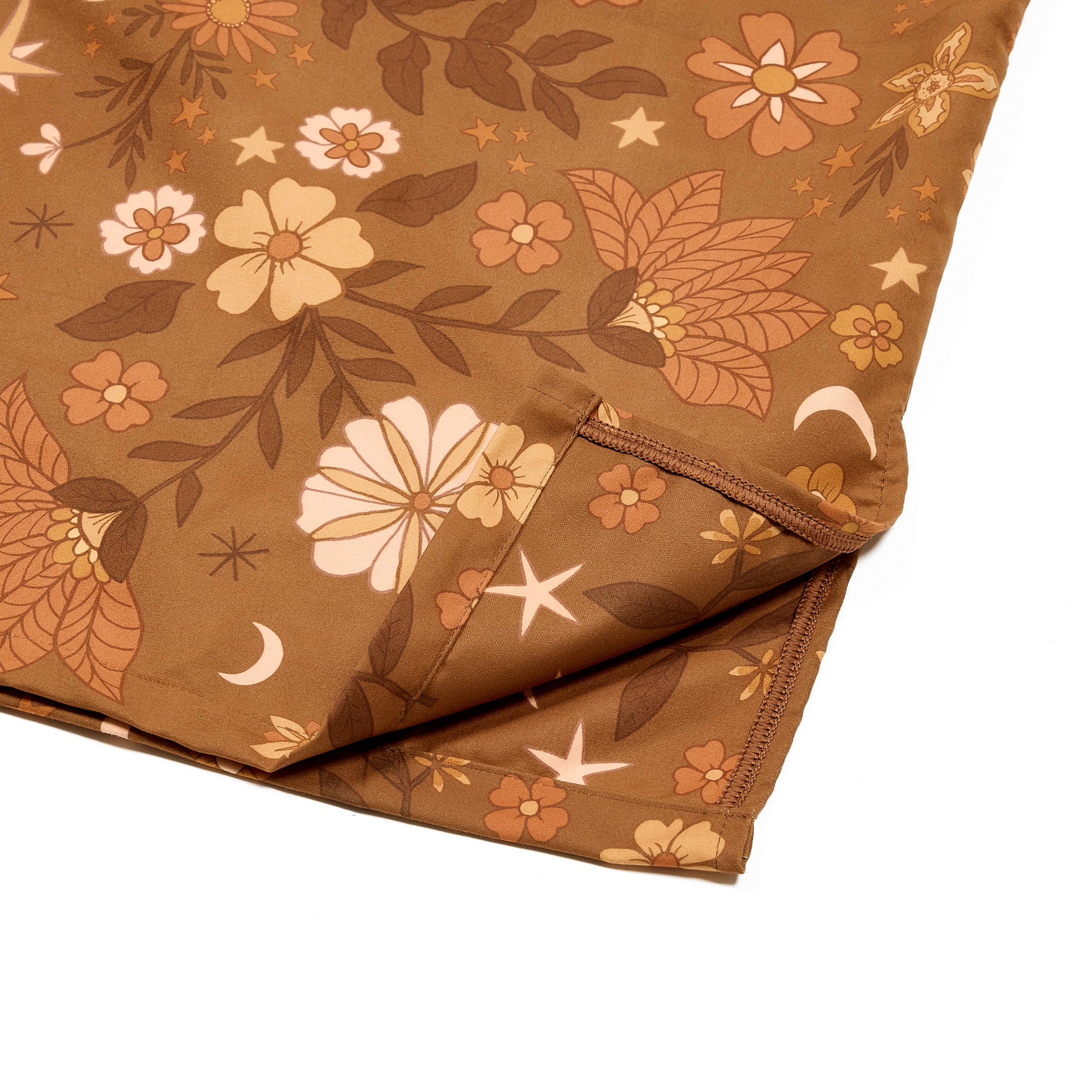 boho brown changing poncho split seam 