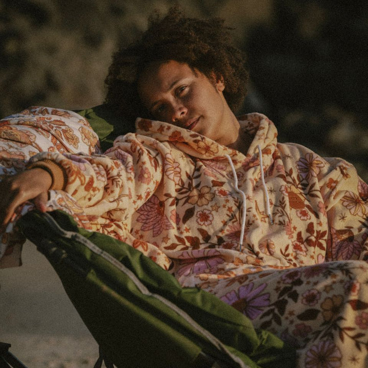 campfire cozy organic cotton poncho