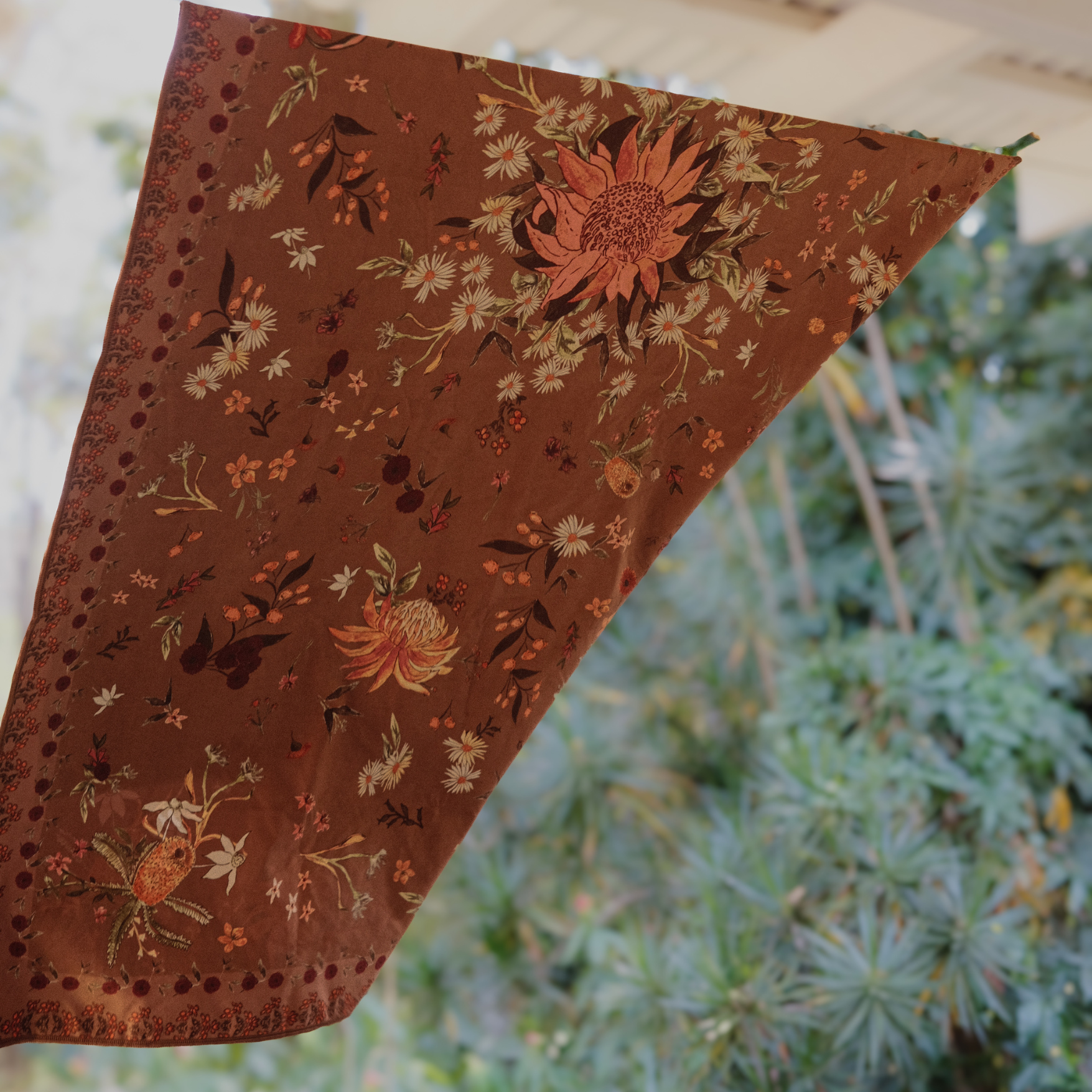 earthy tone rustic towel design