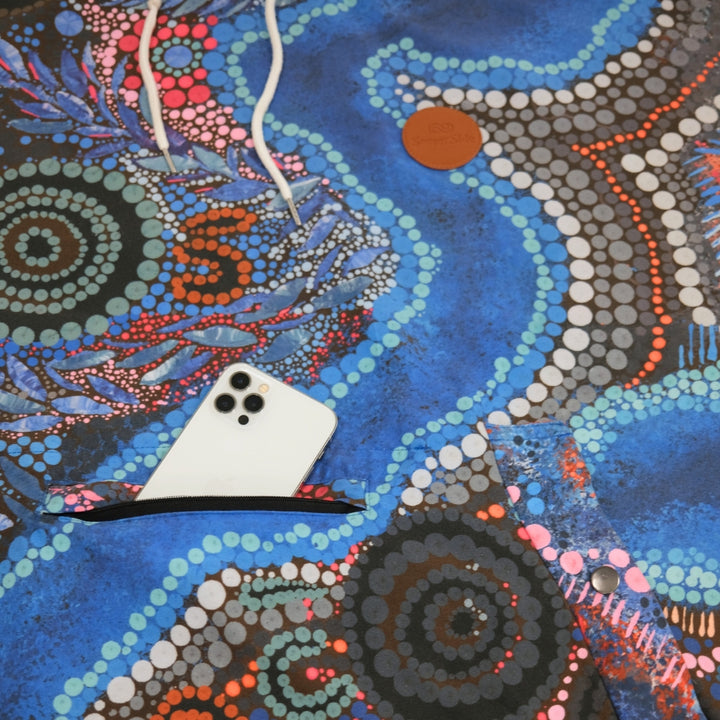 Bunjil Over Wurundjeri Changing Beach Poncho