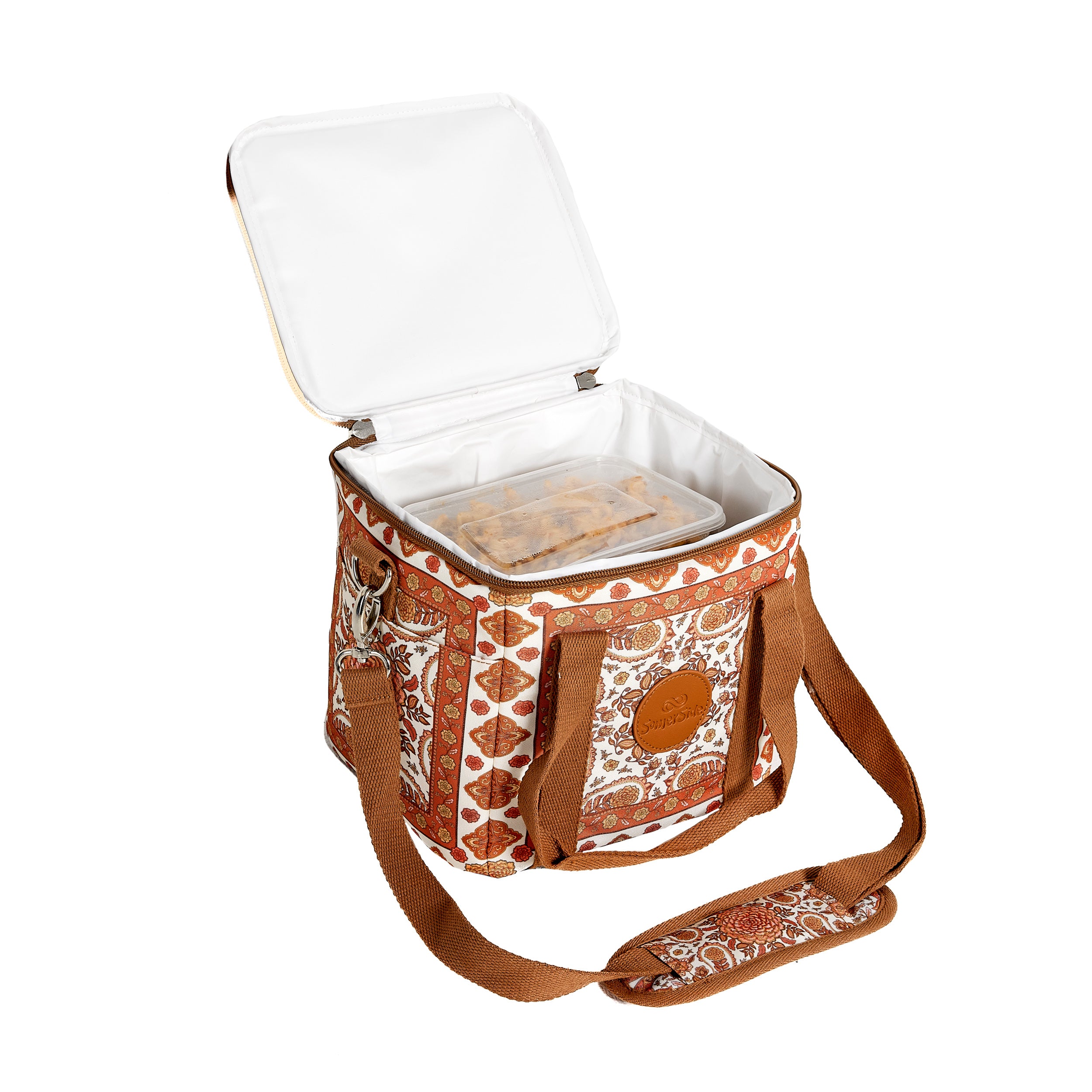 marigold lunch cooler with tupperware