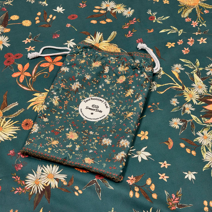 Australian native beach towel gift pouch