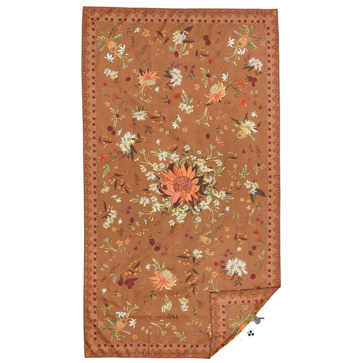 Floral patterned towel with native flowers,australian