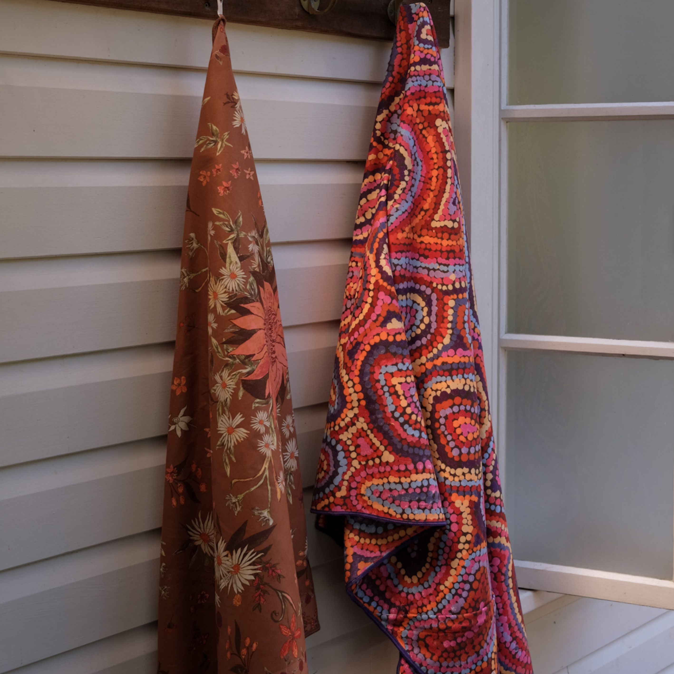 rustic farmhouse sunset colours sand free towel