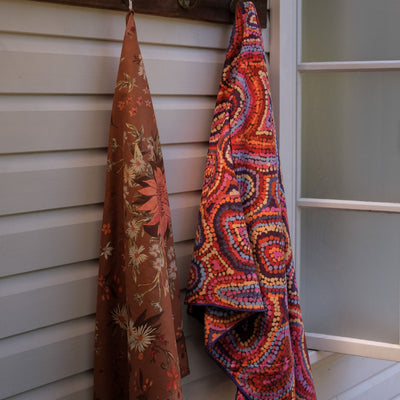 rustic farmhouse sunset colours sand free towel
