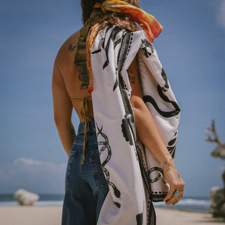 Tall Forbidden Palms - Sand Free Beach Towel